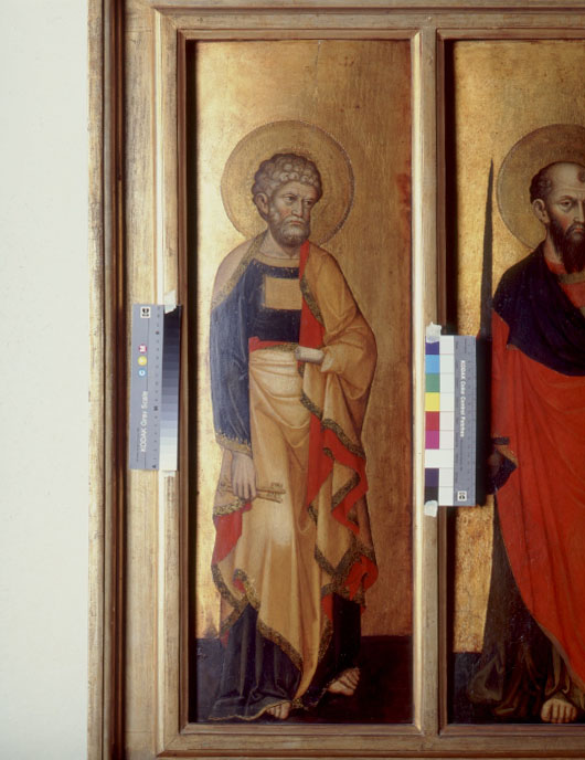 San Pietro (dipinto, elemento d'insieme) di Stefano di Sant' Agnese (attribuito) (ultimo quarto sec. XIV)