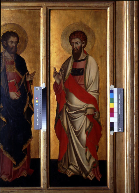 San Bartolomeo (dipinto, elemento d'insieme) di Stefano di Sant' Agnese (attribuito) (ultimo quarto sec. XIV)