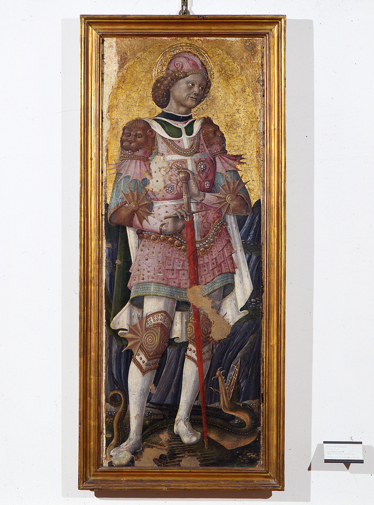 San Giorgio (dipinto, frammento) di Maestro delle Storie di Elena (sec. XV)