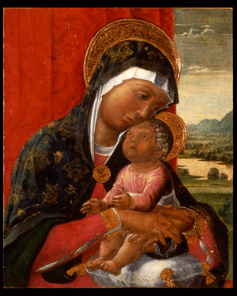 Madonna con Bambino (dipinto) di Parisati Jacopo detto Jacopo da Montagnana (sec. XV)