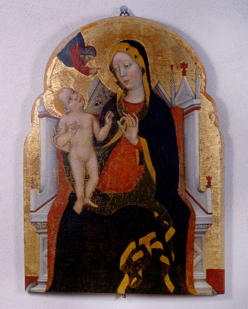 Madonna con Bambino in trono (dipinto) di Giovanni di Francia (sec. XV)
