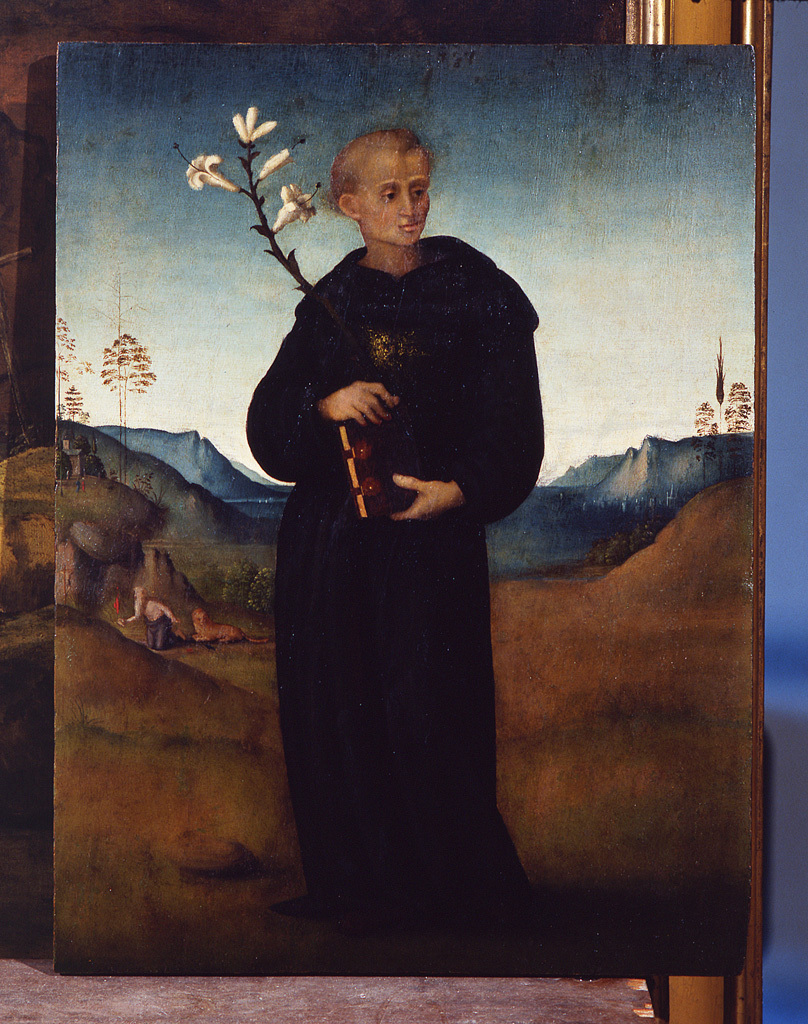 San Nicola da Tolentino (dipinto) di Ubertini Francesco (attribuito) (sec. XVI)