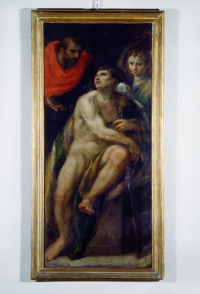 Conversione di San Romano (dipinto, elemento d'insieme) di Filippi Sebastiano detto Bastianino (sec. XVI)
