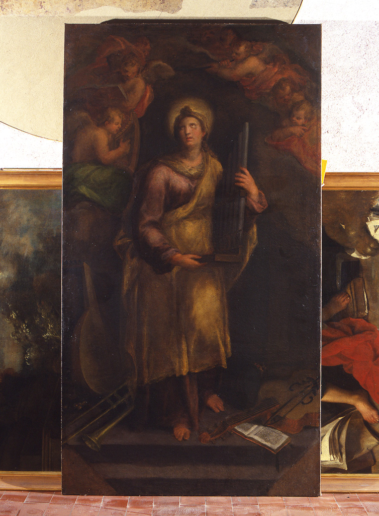 Santa Cecilia (dipinto) di Filippi Sebastiano detto Bastianino (sec. XVI)