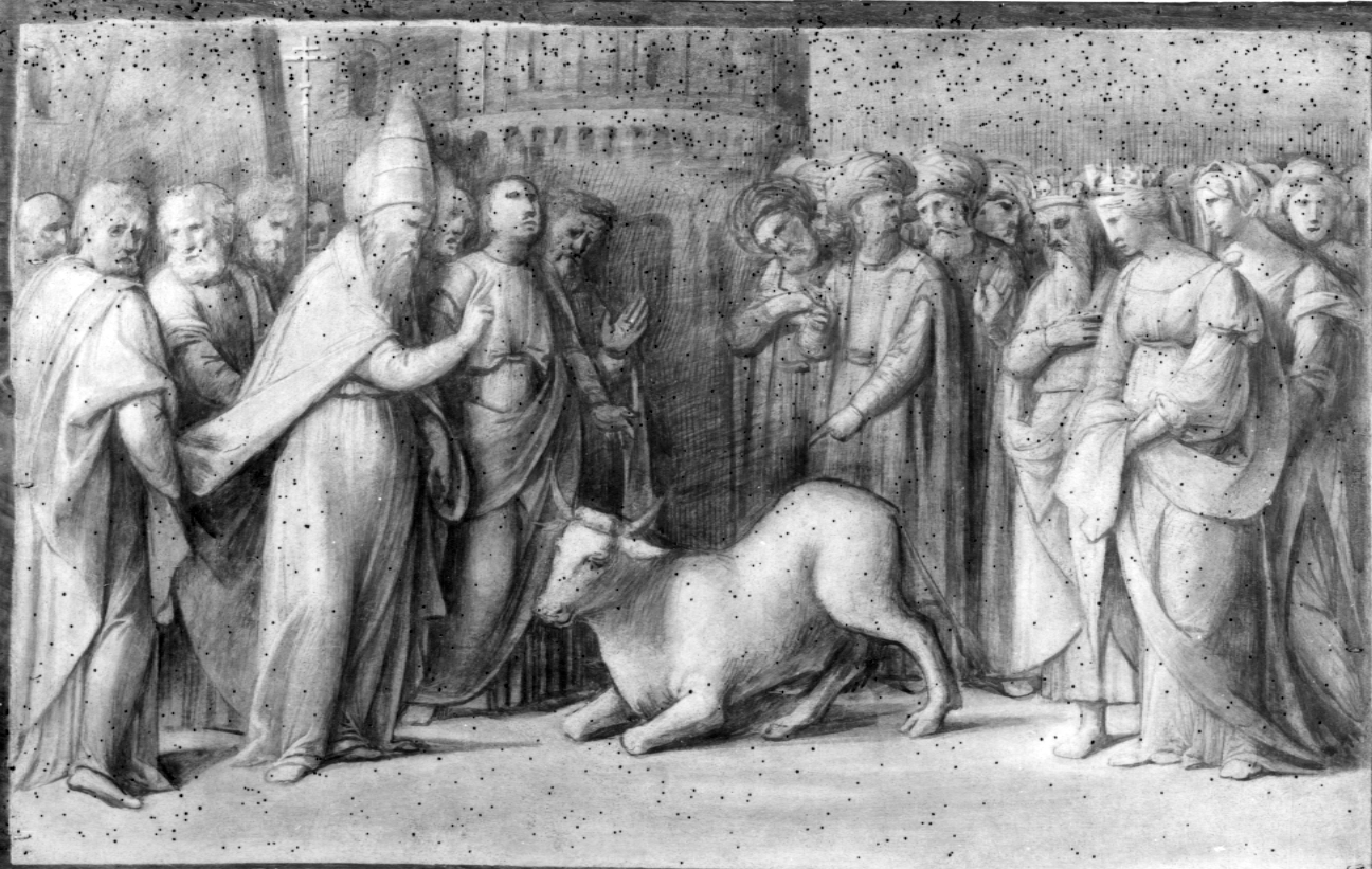 miracolo di san Silvestro (dipinto, elemento d'insieme) di Tisi Benvenuto detto Garofalo (sec. XVI)