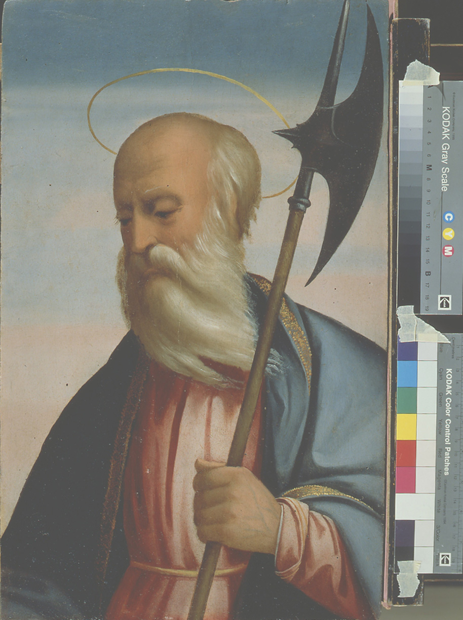 San Matteo (dipinto, elemento d'insieme) di Maestro dei Dodici Apostoli (sec. XVI)