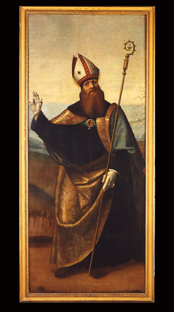 Sant'Agostino (anta d'organo, elemento d'insieme) di Panetti Domenico (sec. XVI)
