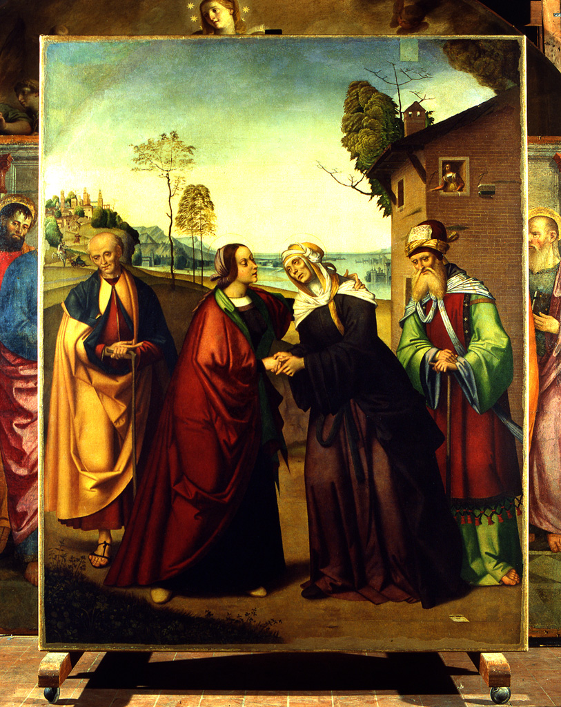 Visitazione (dipinto) di Panetti Domenico (sec. XVI)