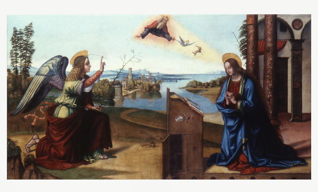 Annunciazione (dipinto) di Panetti Domenico (sec. XVI)