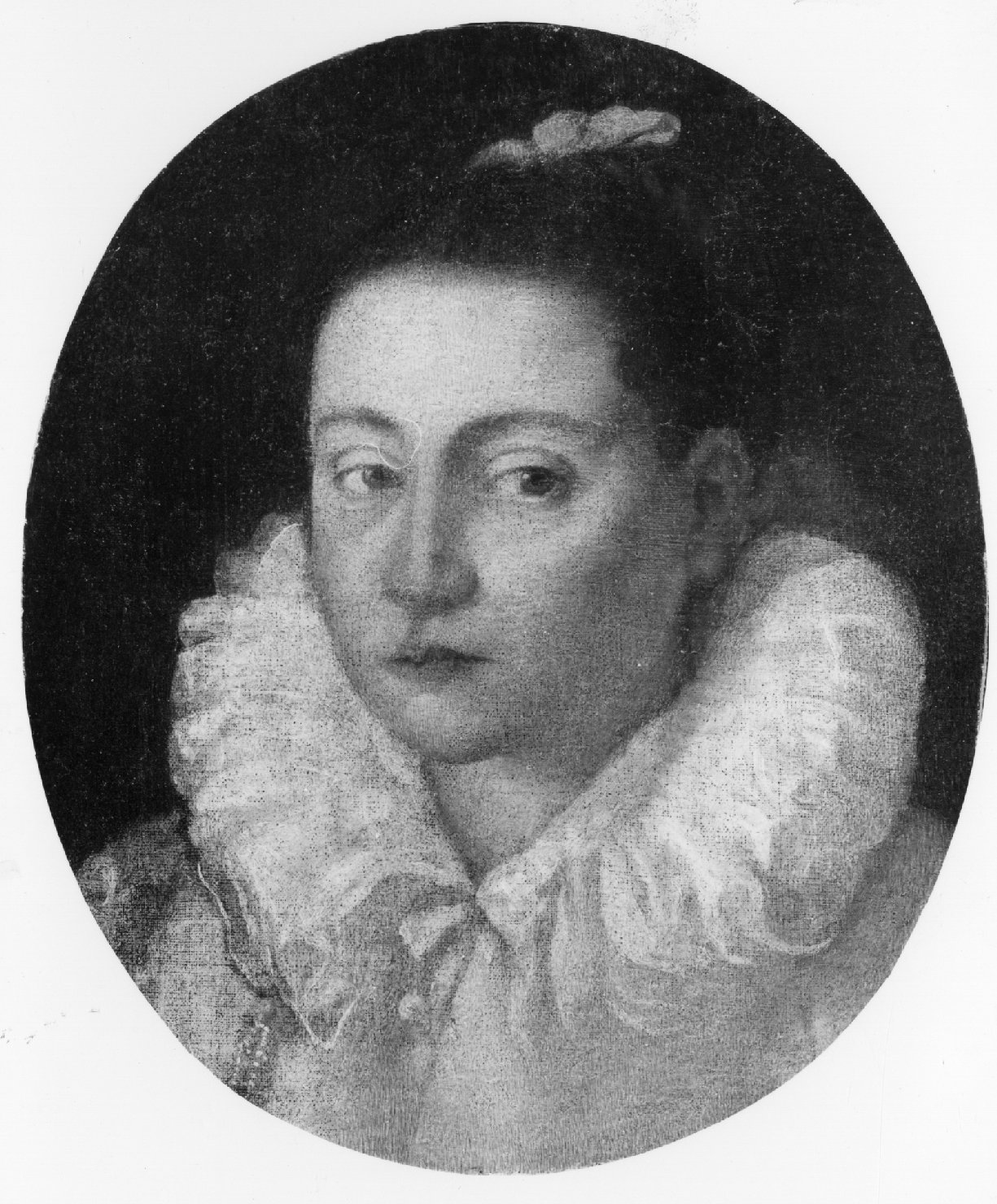 ritratto femminile (dipinto) - ambito ferrarese (terzo quarto sec. XVI)