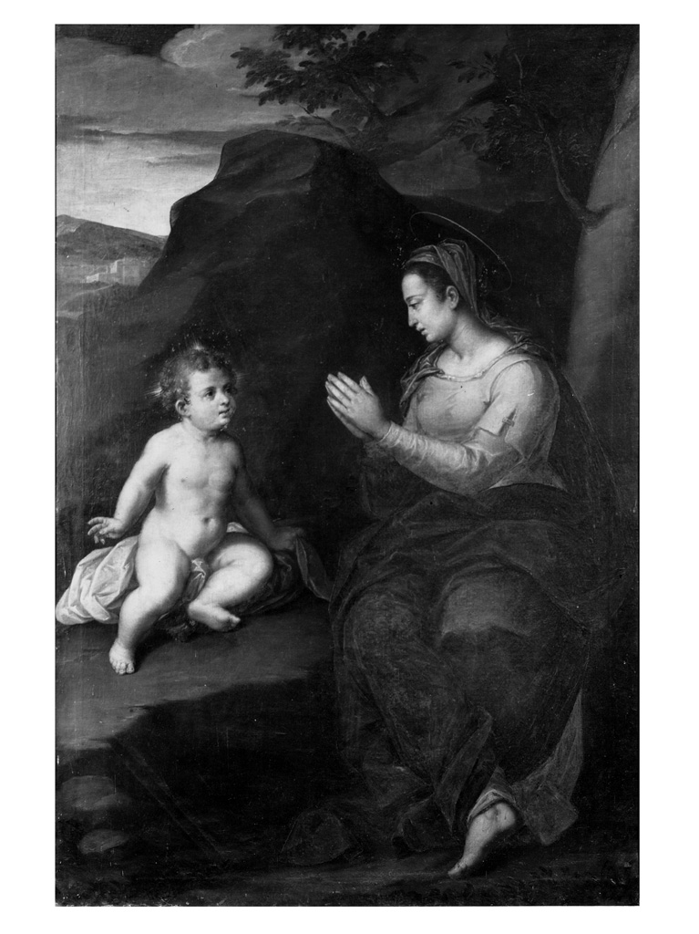 Madonna della Ghiara o di Reggio, Madonna con Bambino (dipinto) di Ricci Camillo (attribuito) (sec. XVII)