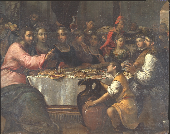 Nozze di Cana (dipinto) di Scarsella Ippolito detto Scarsellino (fine sec. XVI)