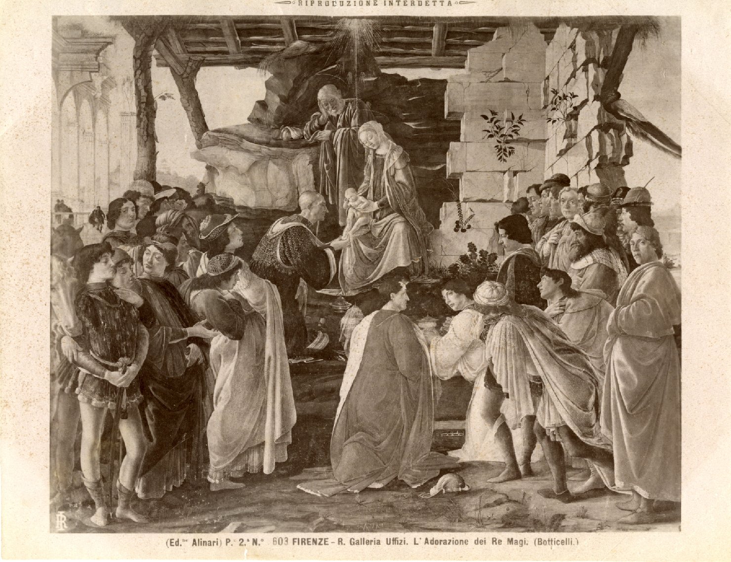 Adorazione dei Re Magi - Dipinti (positivo) di Botticelli, Sandro, Fratelli Alinari (ditta) (XIX/ XX)