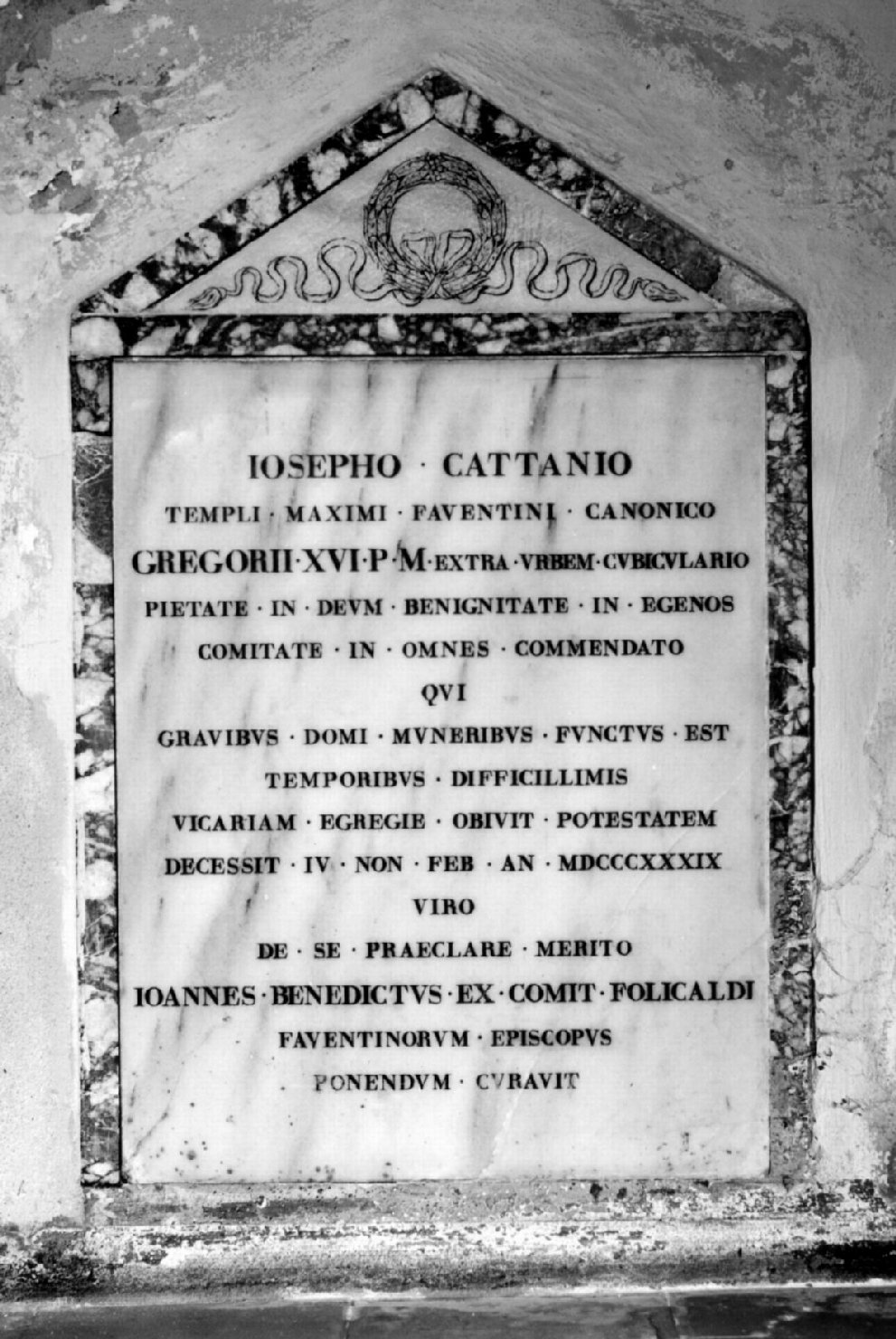 lapide tombale - ambito faentino (sec. XIX)