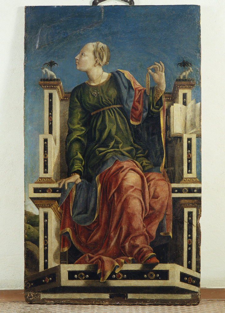 Urania (dipinto, elemento d'insieme) di Secondo pittore dello studiolo di Belfiore (sec. XV)