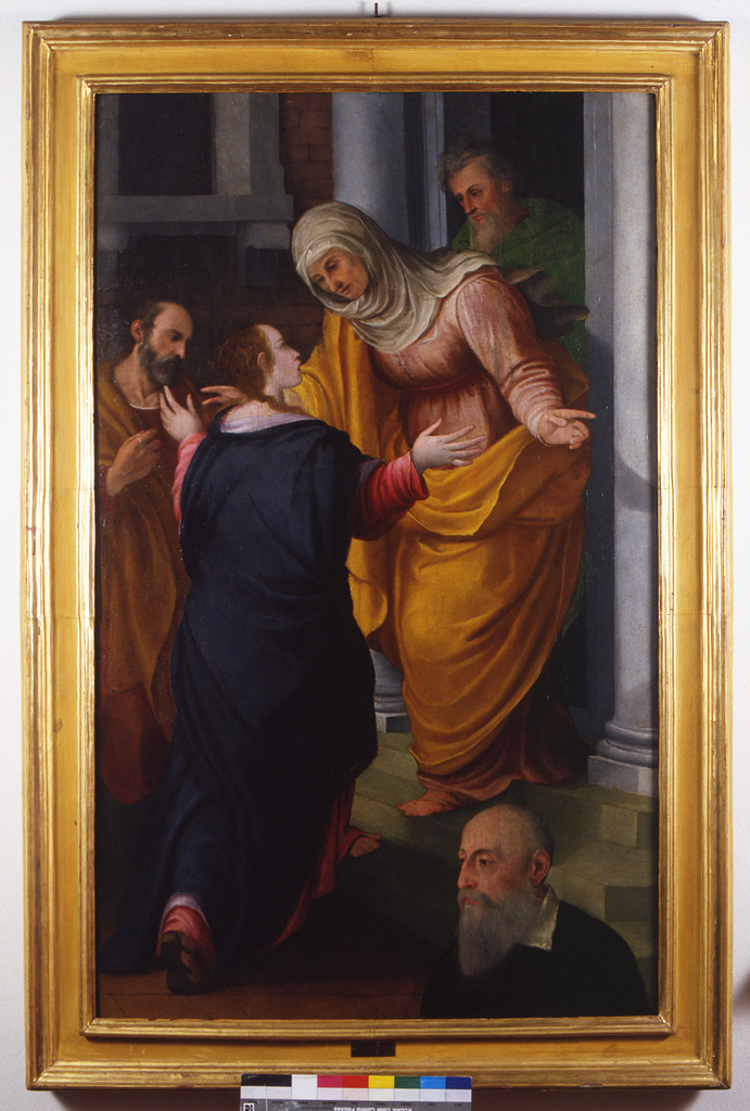 Visitazione (dipinto) di Filippi Sebastiano detto Bastianino (attribuito) (sec. XVI)