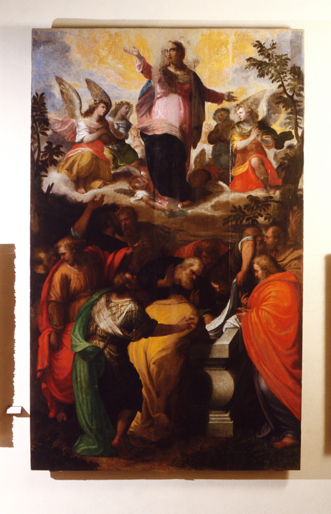Assunzione della Madonna (dipinto) di Brescia Leonardo (sec. XVI)