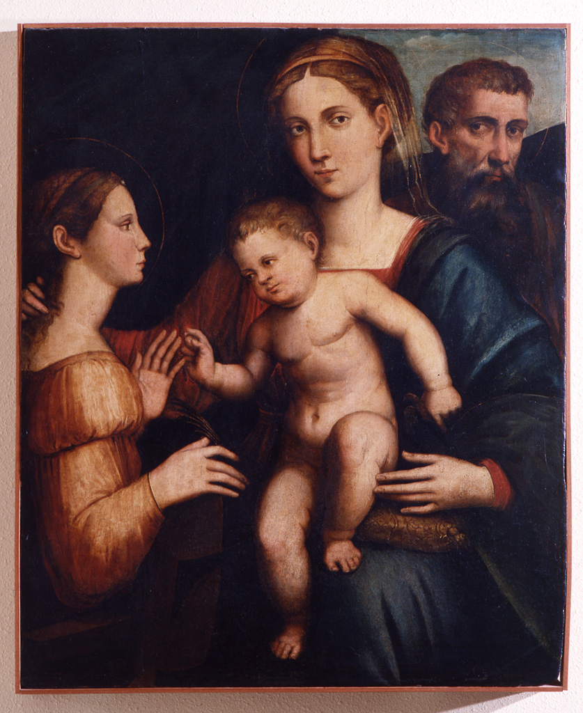 matrimonio mistico di Santa Caterina da Siena (dipinto) di Raibolini Giacomo Maria detto Giacomo Francia (attribuito) (sec. XVI)