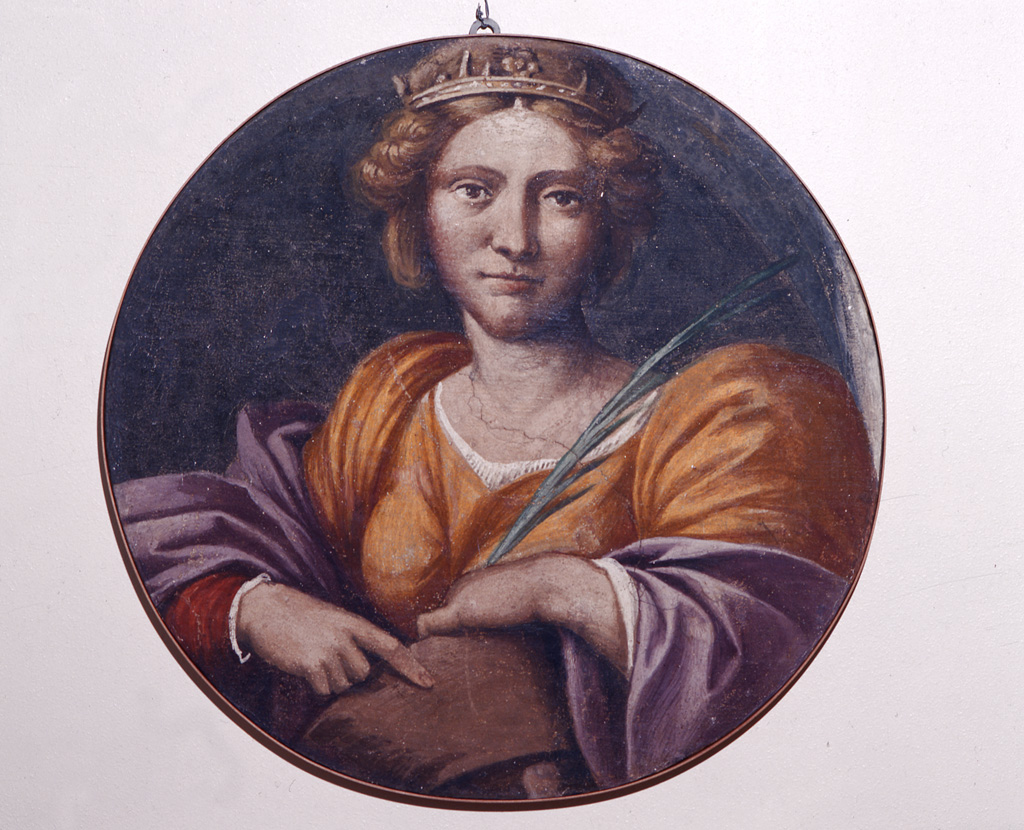 Santa Caterina (dipinto murale, elemento d'insieme) di Tisi Benvenuto detto Garofalo (attribuito) (sec. XVI)