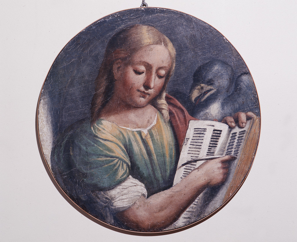 San Giovanni Evangelista (dipinto murale, elemento d'insieme) di Tisi Benvenuto detto Garofalo (e aiuti) (sec. XVI)