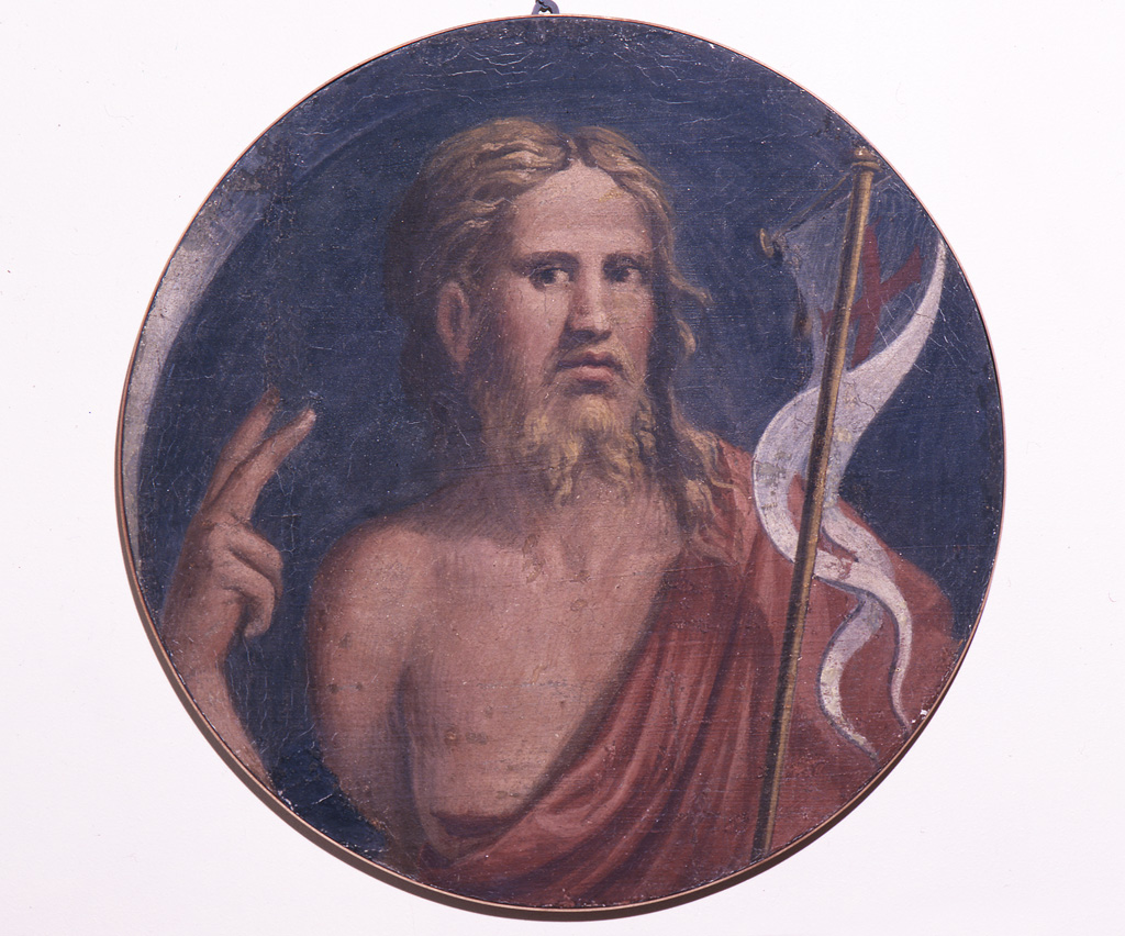 Cristo Redentore (dipinto murale, elemento d'insieme) di Sellari Girolamo detto Girolamo da Carpi (attribuito) (sec. XVI)