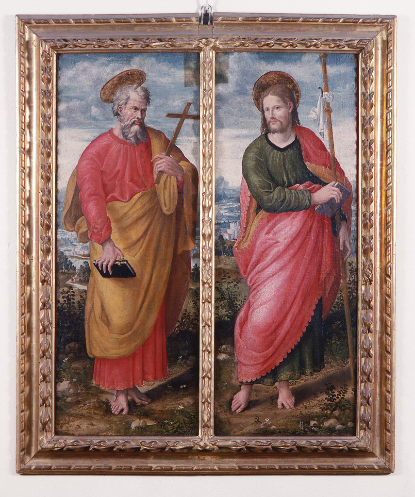 Sant'Andrea; San Giacomo (dipinto, insieme) di Roselli Niccolò (sec. XVI)