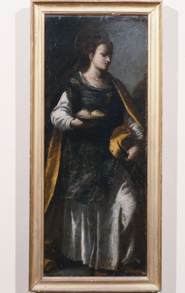 Sant'Agata (dipinto, elemento d'insieme) di Scarsella Ippolito detto Scarsellino (fine sec. XVI)