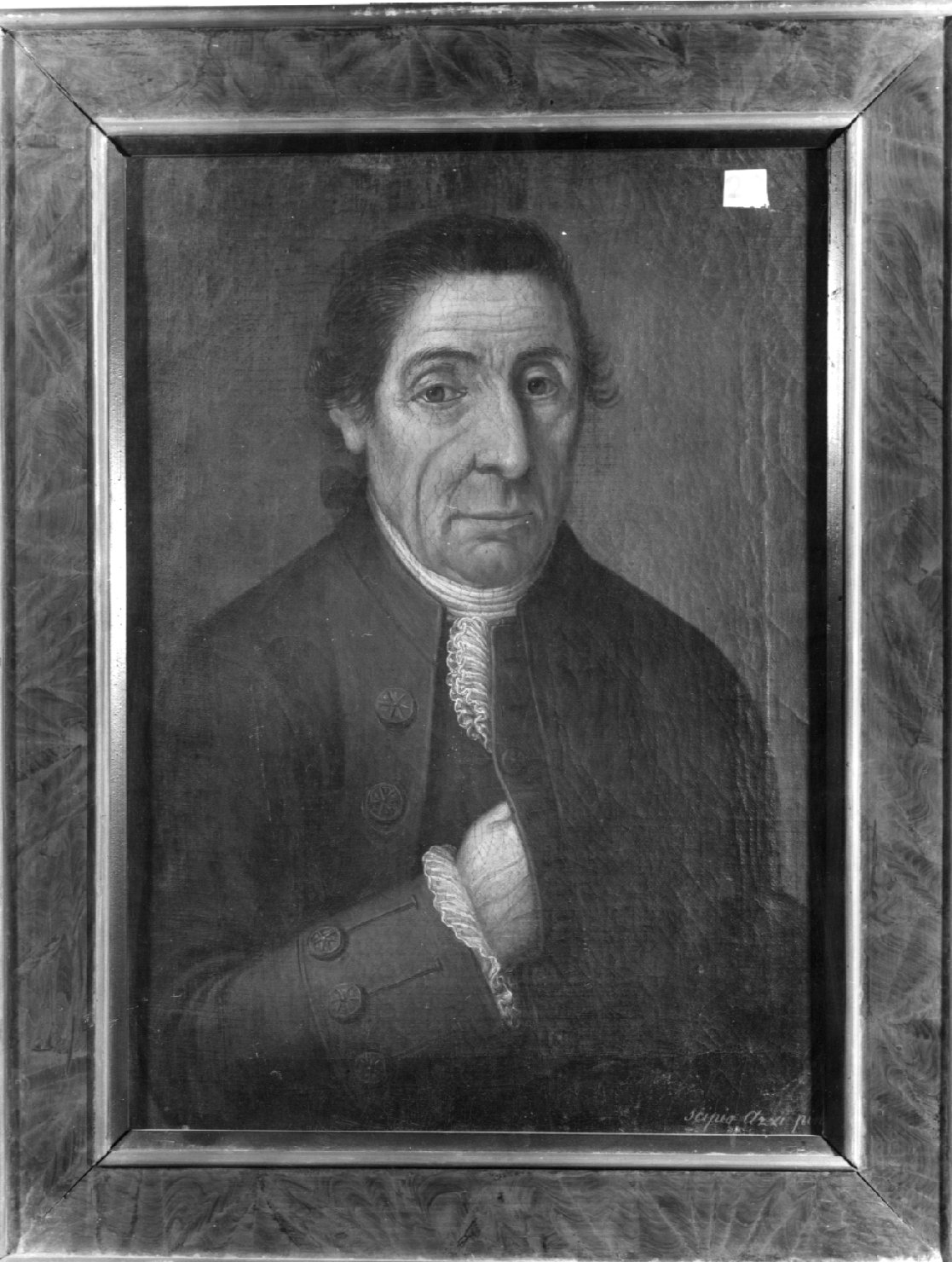 ritratto d'uomo (dipinto) di Azzi Scipione (secc. XVIII/ XIX)