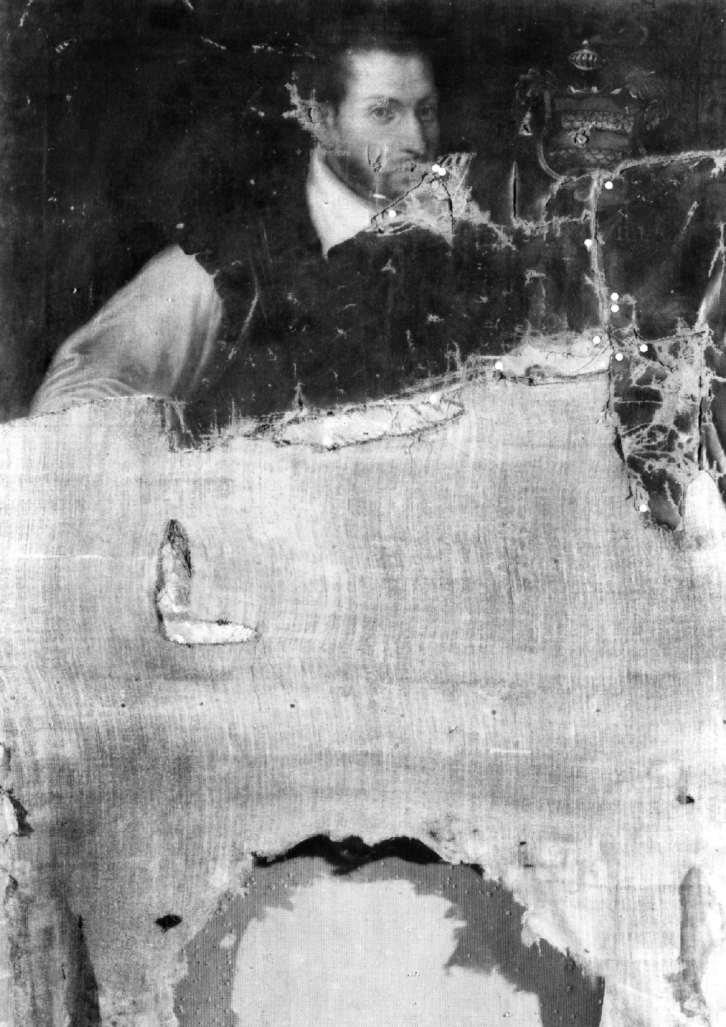 ritratto di Ippolito Villa (dipinto, frammento) - ambito ferrarese (metà sec. XVI)