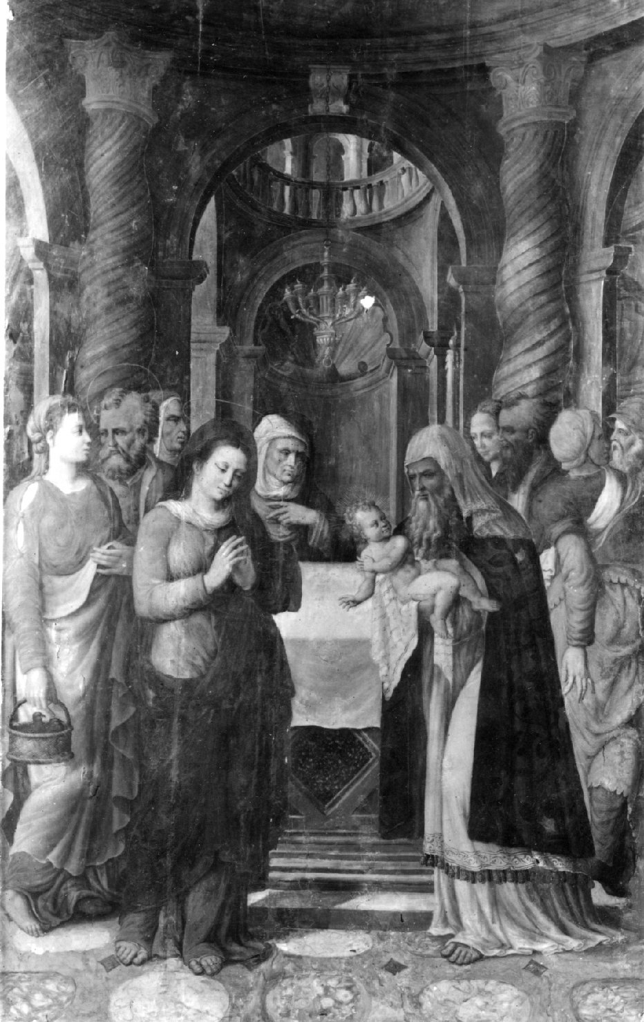 Presentazione di Gesù al tempio (dipinto, elemento d'insieme) di Roselli Niccolò (sec. XVI)