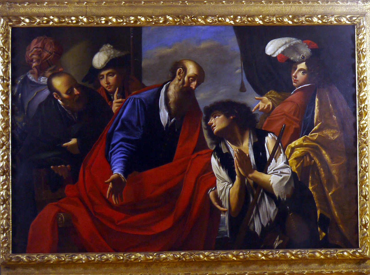 ritorno del figliol prodigo (dipinto) di Cavedoni Giacomo (cerchia) (secondo quarto sec. XVII)
