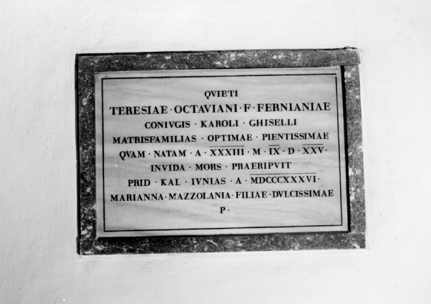 lapide tombale - ambito faentino (sec. XIX)