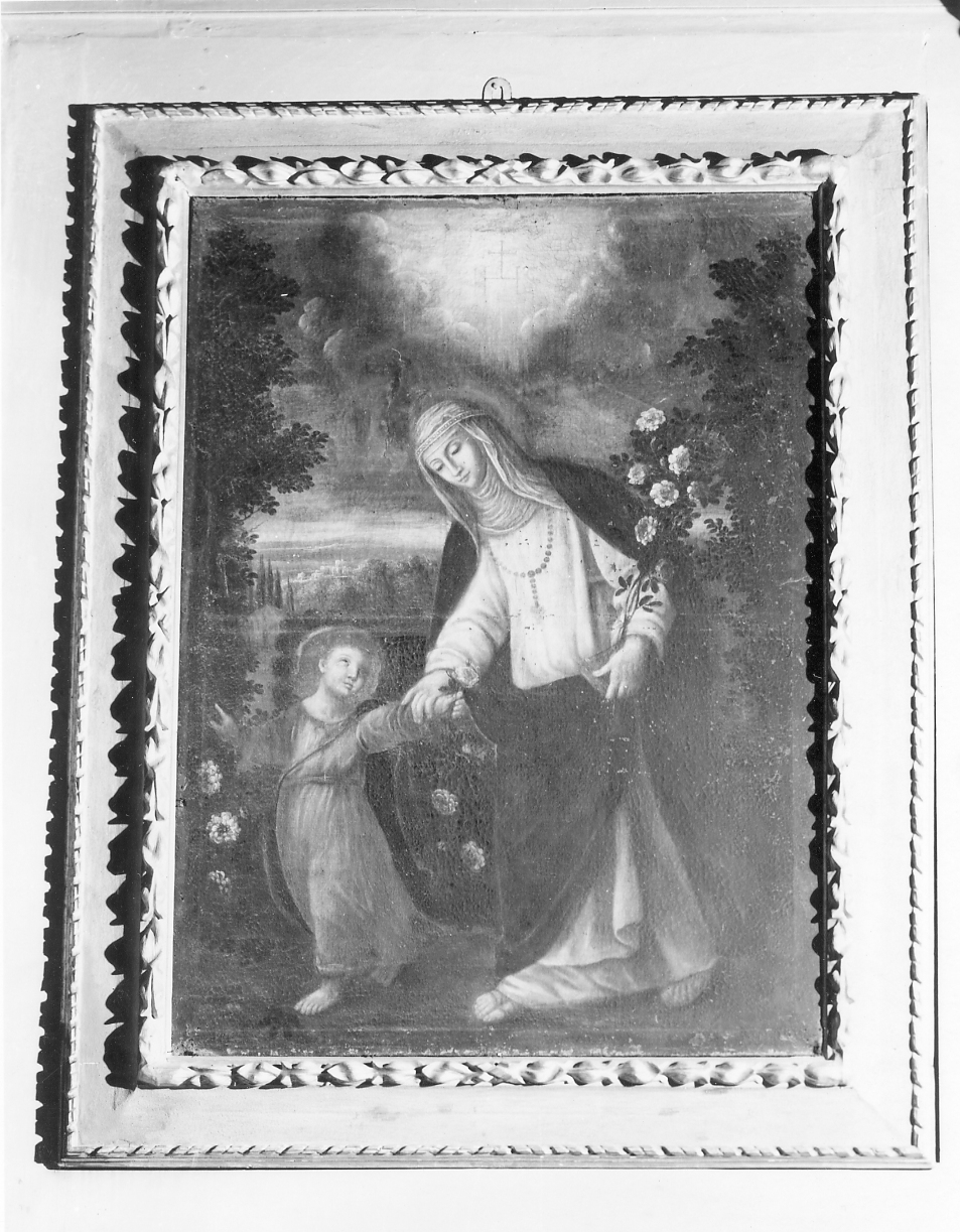 Santa Rosa da Lima e Gesù Bambino (pala d'altare) - ambito bolognese (seconda metà sec. XVII)