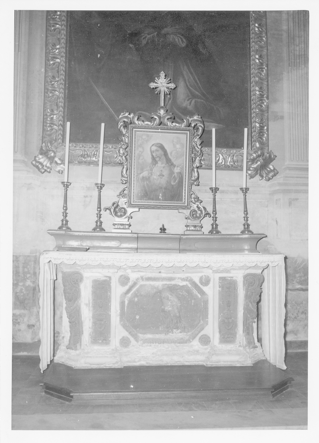 apparizione di Gesù Bambino a San Giacinto (mensa d'altare, elemento d'insieme) - bottega emiliano-romagnola (seconda metà sec. XVIII)