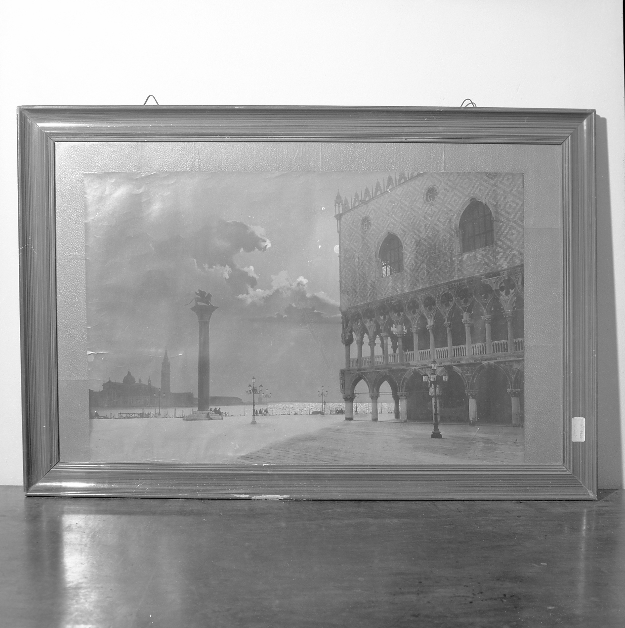 veduta di piazza San Marco, palazzo ducale (dipinto) - ambito italiano (secc. XIX/ XX)