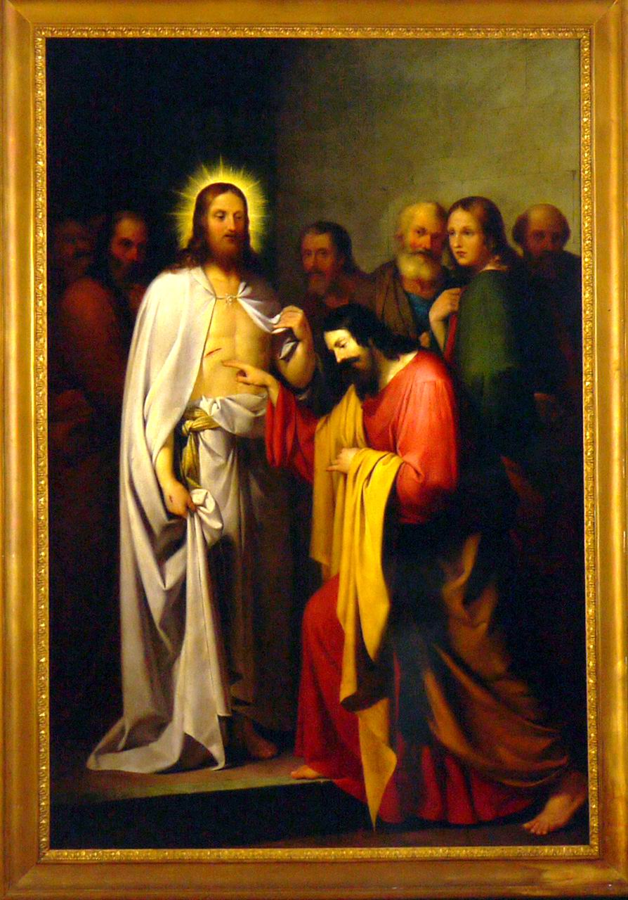 incredulità di San Tommaso (dipinto) di Serrazanetti Gaetano (sec. XIX)