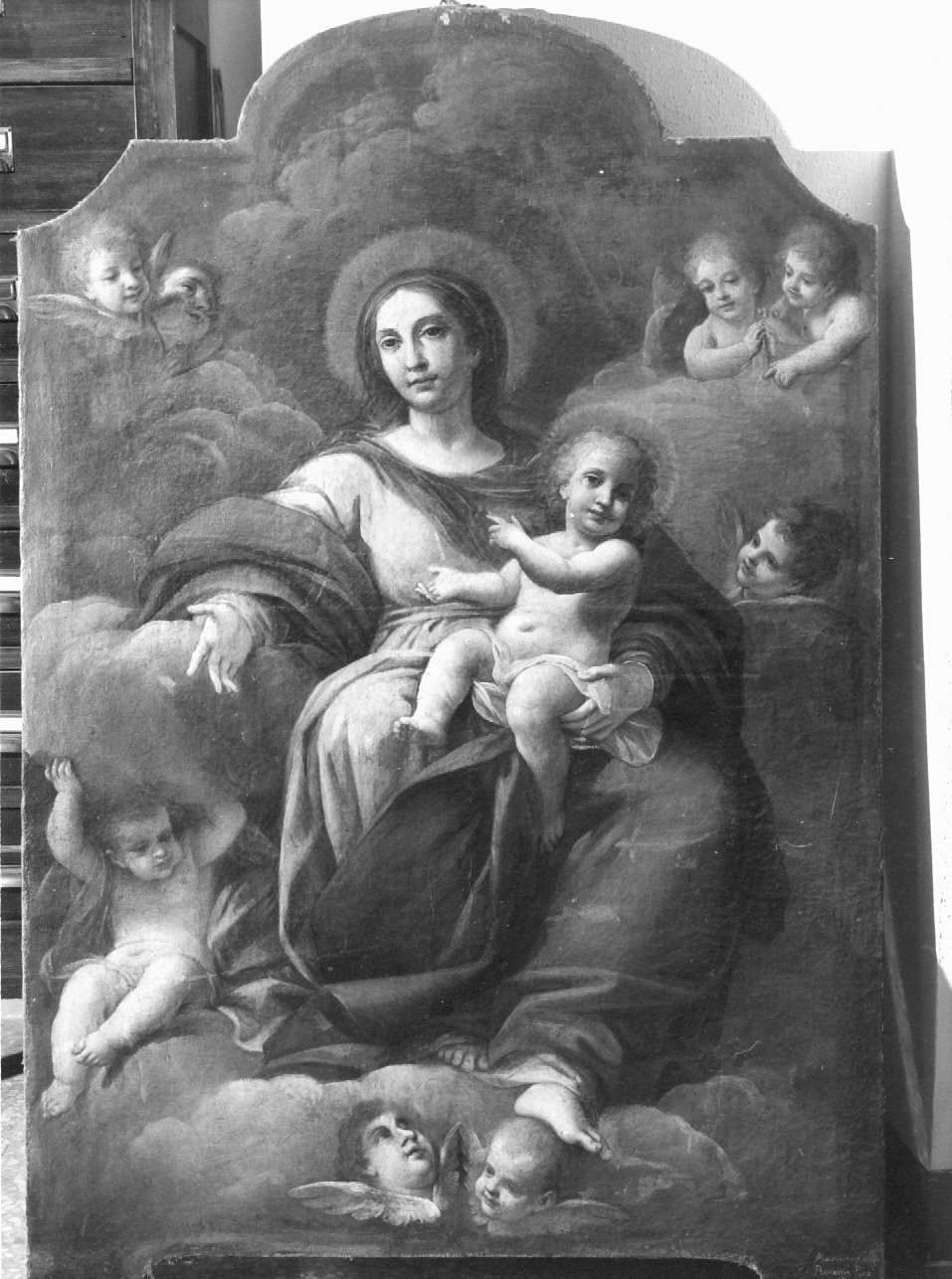 Madonna col Bambino e Angeli (dipinto) di Collina Mariano (sec. XVIII)