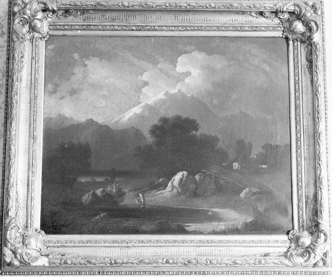 Paesaggio rurale (dipinto) - ambito lombardo (sec. XIX)