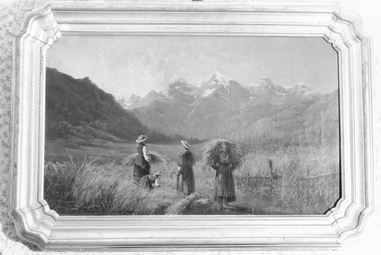 Paesaggio montano (dipinto, serie) - ambito lombardo (sec. XIX)