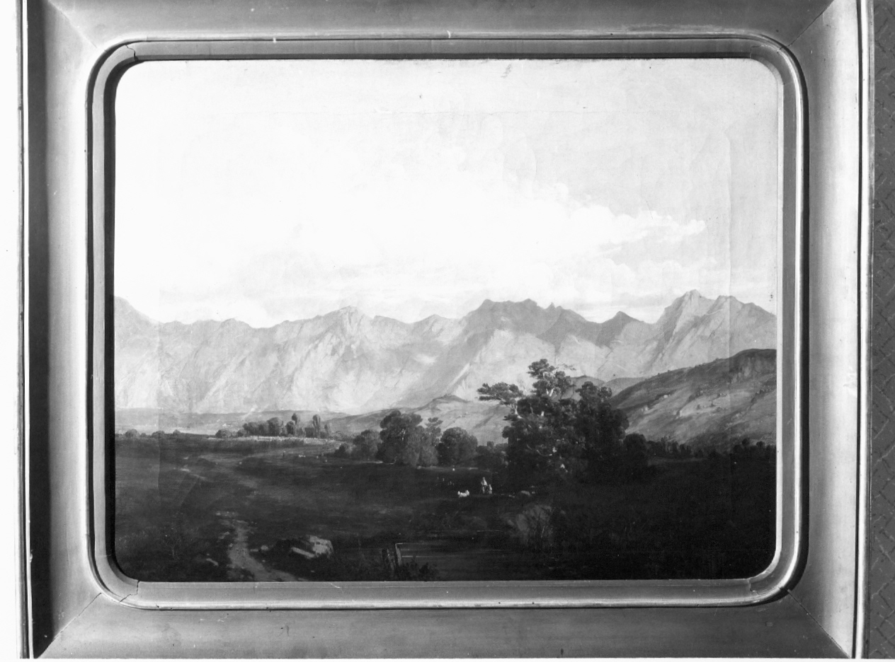 Paesaggio montano (dipinto) - ambito lombardo (sec. XIX)