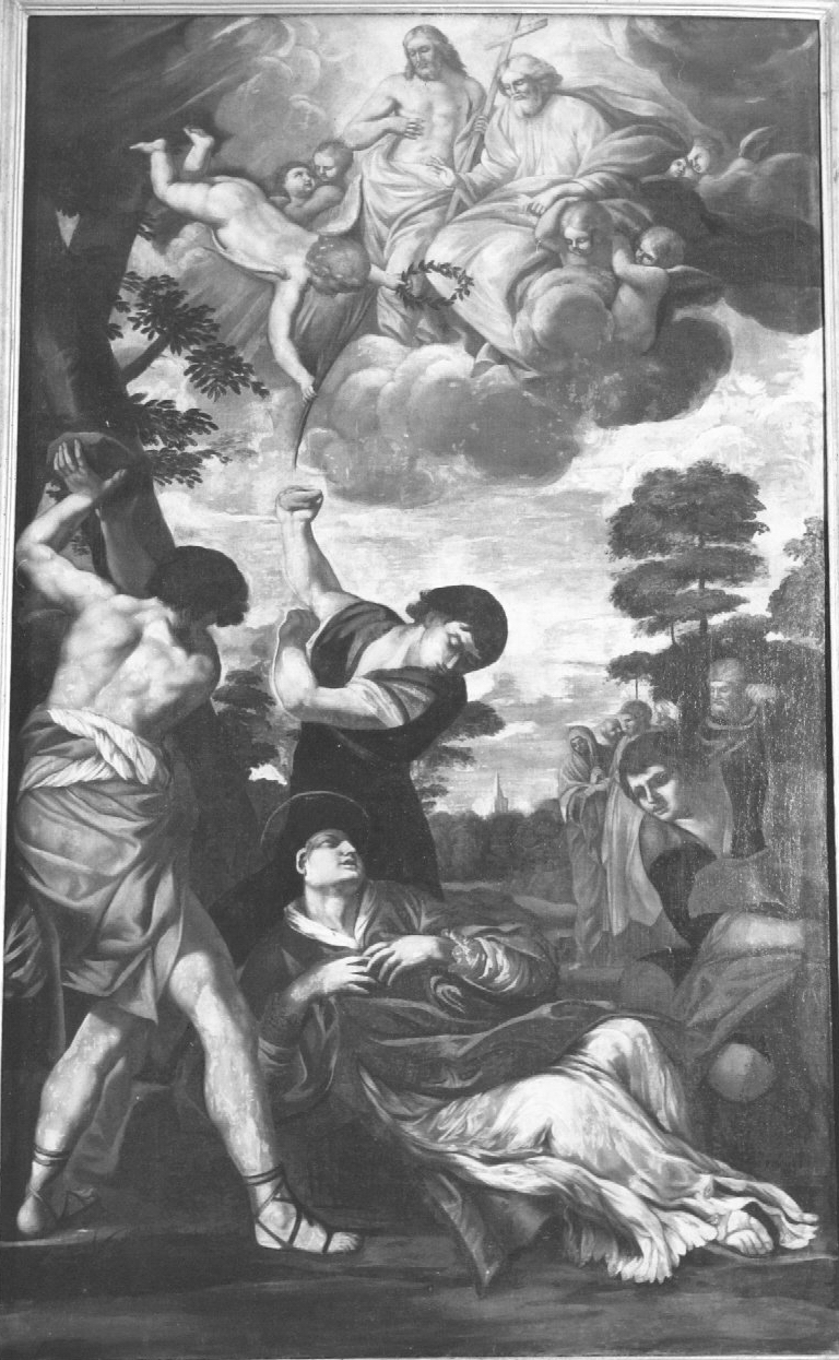 Lapidazione di Santo Stefano (dipinto) - ambito emiliano-romagnolo (sec. XVII)