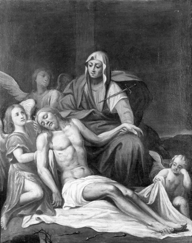 Madonna col Bambino, Angeli e Santi (dipinto) - ambito emiliano-romagnolo (fine sec. XVIII)