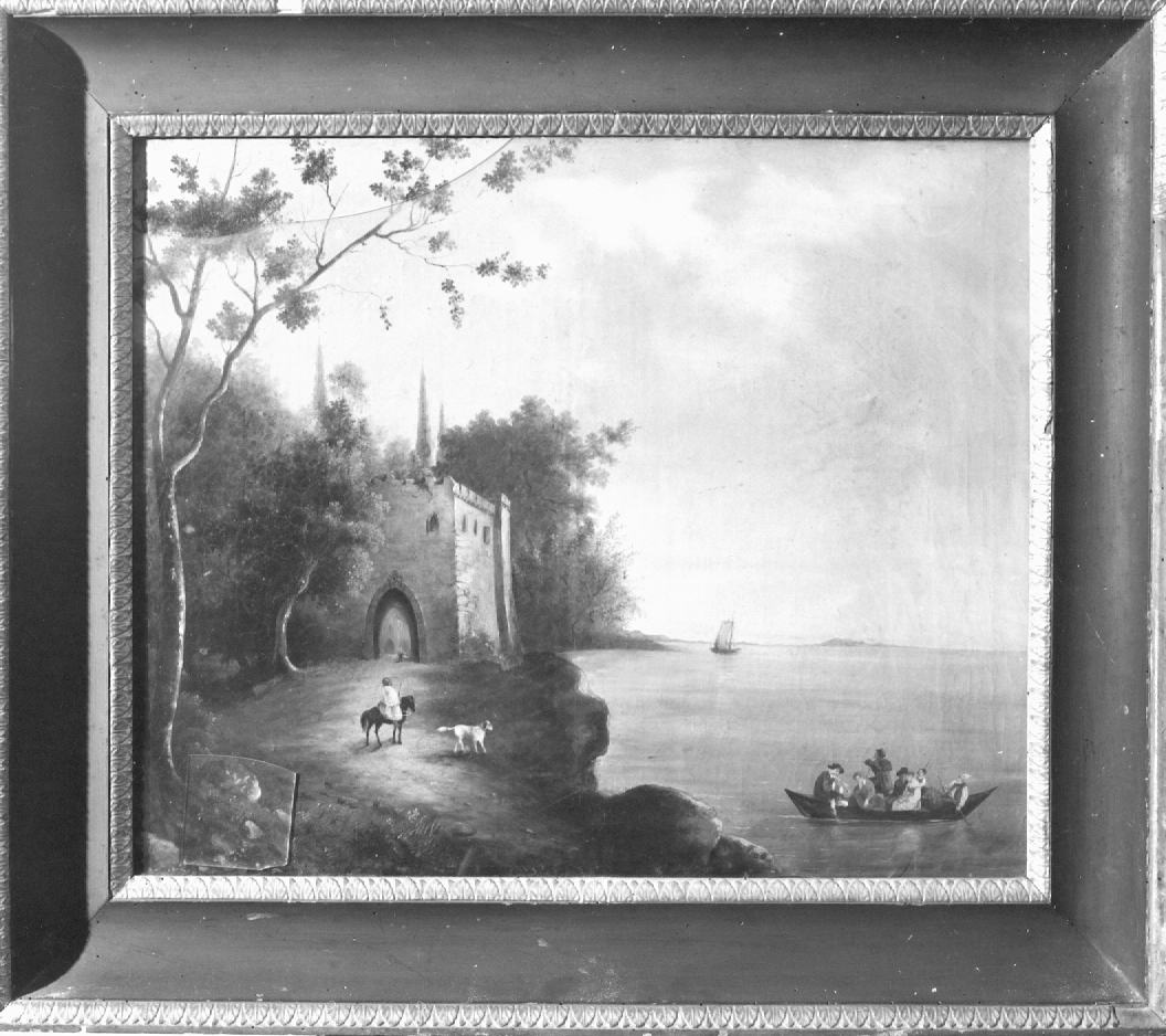 Paesaggio lacustre (dipinto) - ambito emiliano-romagnolo (sec. XIX)