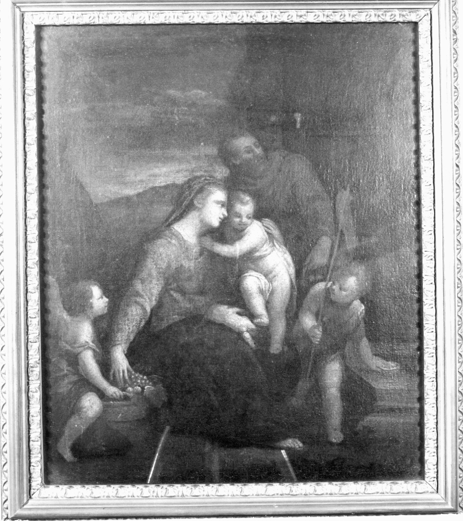 Madonna col Bambino, San Giovannino e San Giuseppe (dipinto) - ambito emiliano-romagnolo (prima metà sec. XVIII)