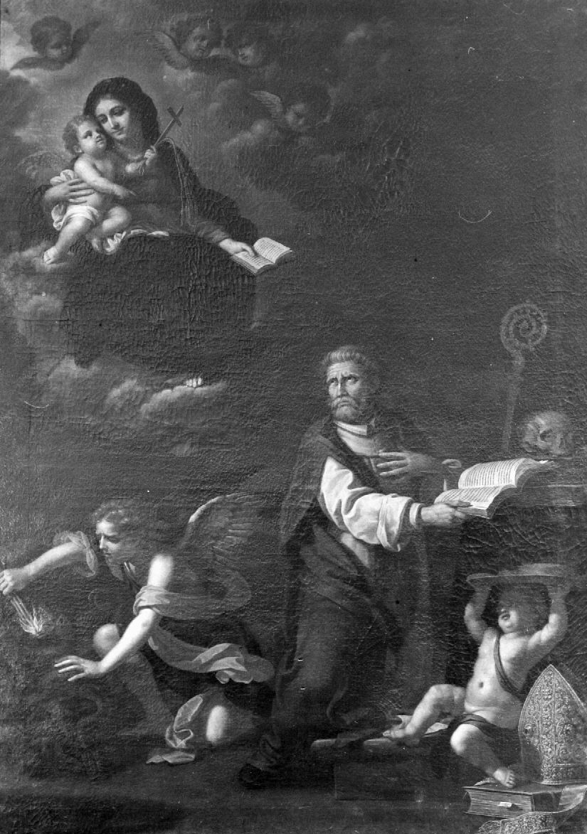 Madonna col Bambino e San Pier Damiano (dipinto) - ambito emiliano-romagnolo (fine sec. XVIII)