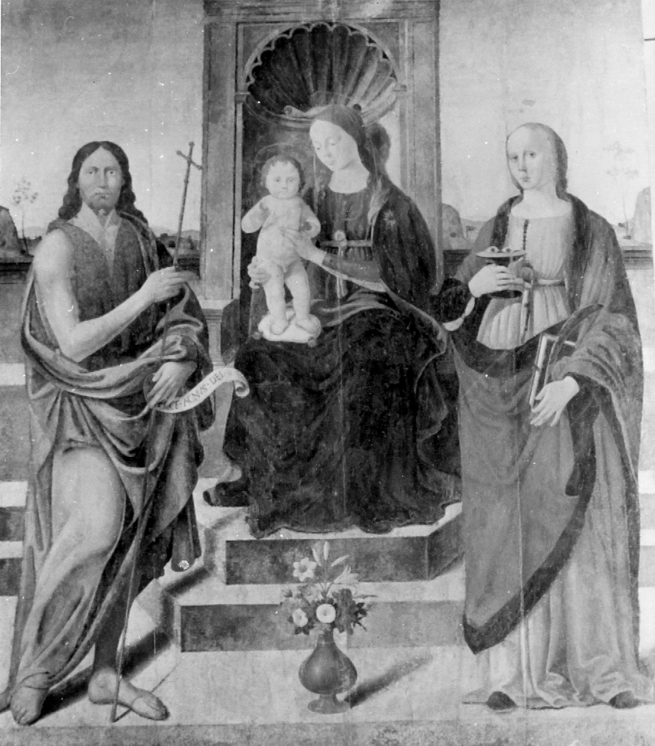 Madonna col Bambino in trono con San Giovanni Battista e Santa Lucia (pala d'altare) di Biagio d'Antonio (fine sec. XV)