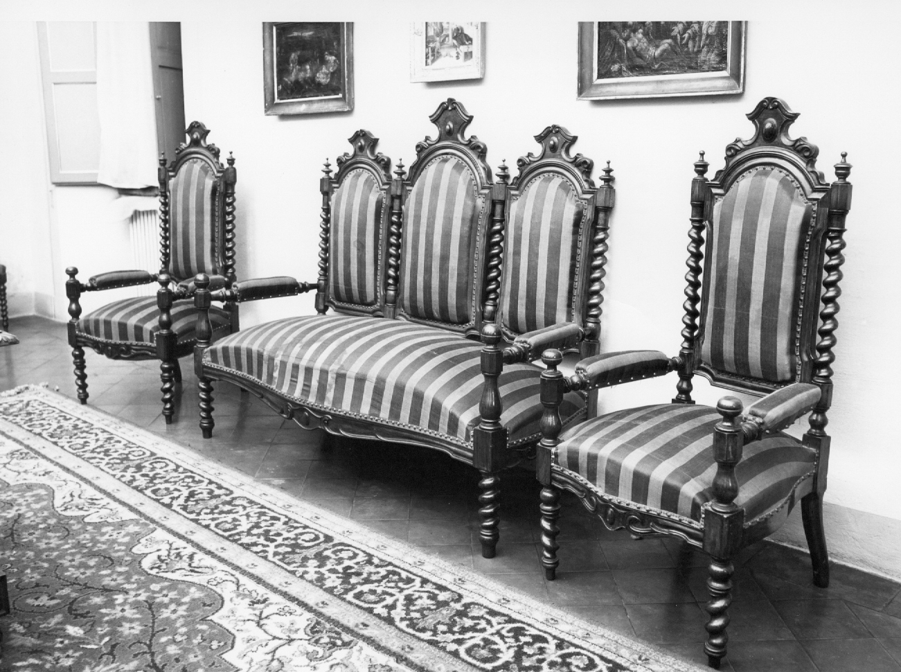 divano - produzione lombarda (fine sec. XIX)