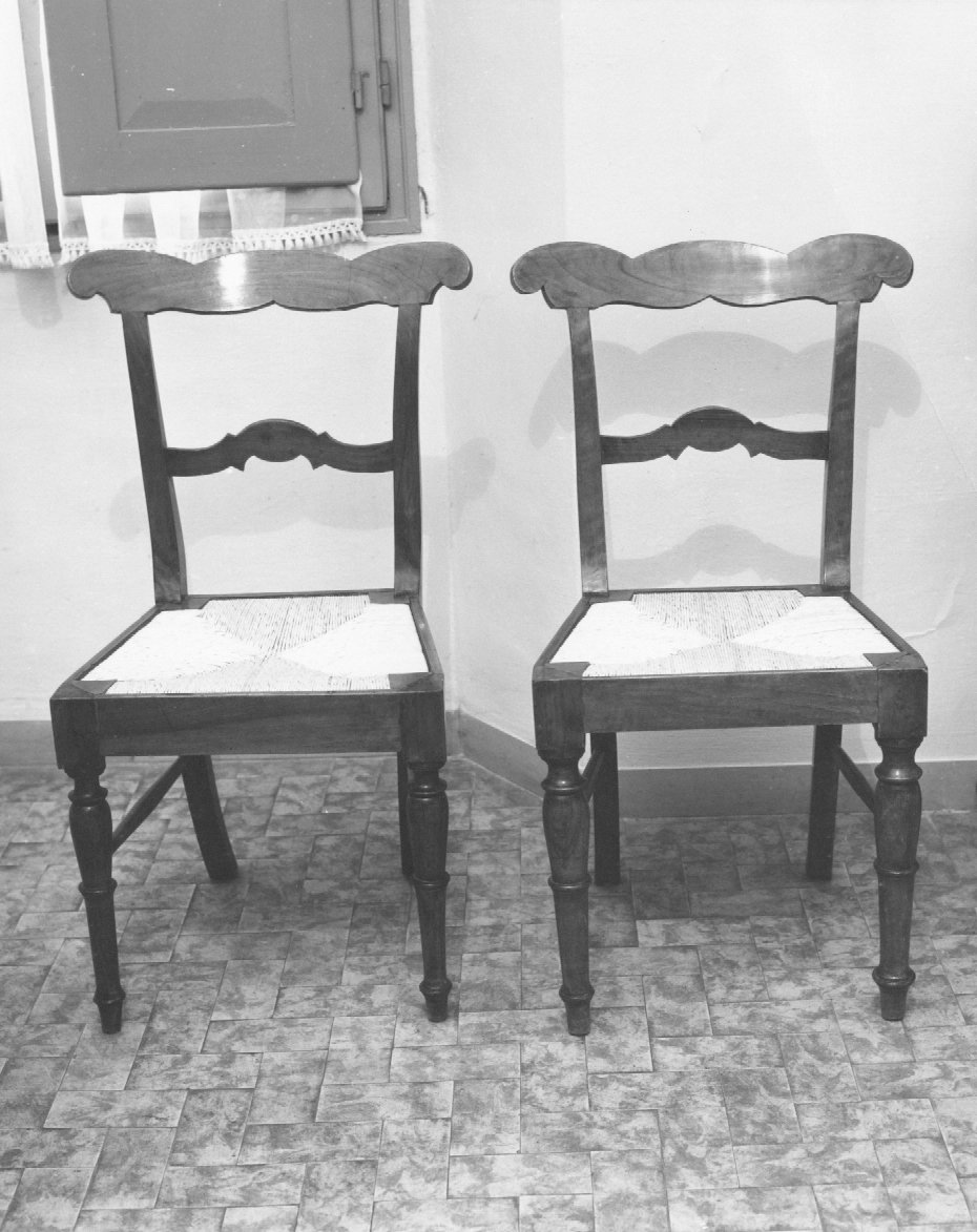 sedia, serie - ambito faentino (prima metà sec. XIX)