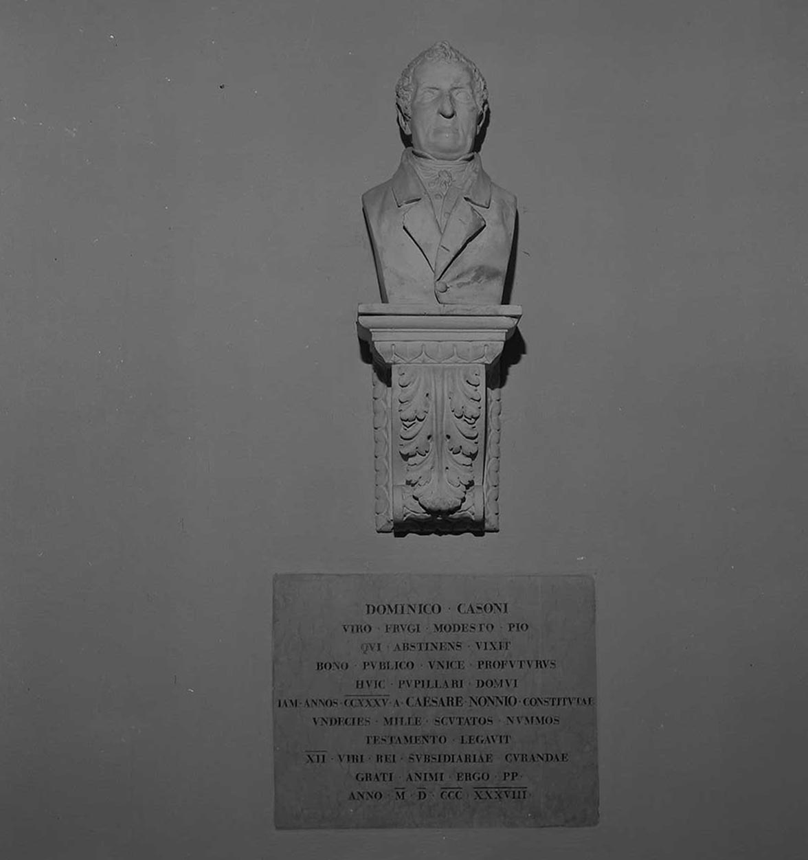 Domenico Casoni, ritratto d'uomo (busto) di Collina Giovanni detto Ballanti Graziani (attribuito) (sec. XIX)