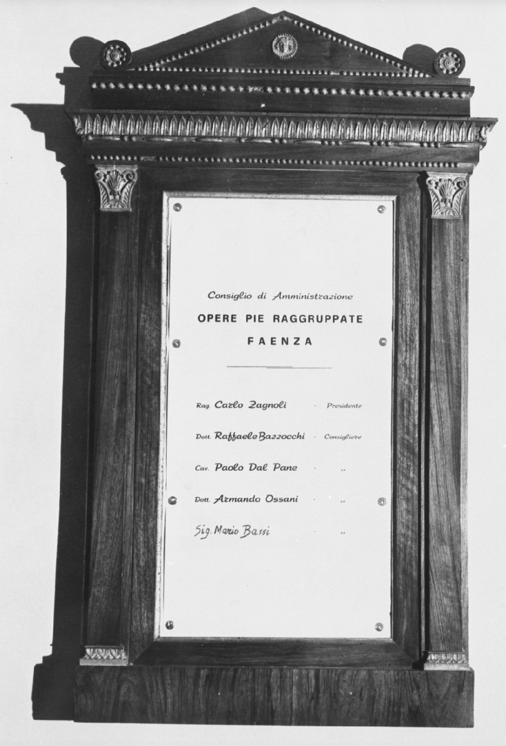 tabella - bottega faentina (inizio sec. XIX)